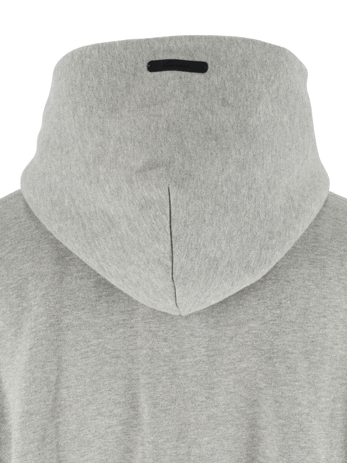 Grey Relaxed Cropped Kangaroo Pocket Hoodie
