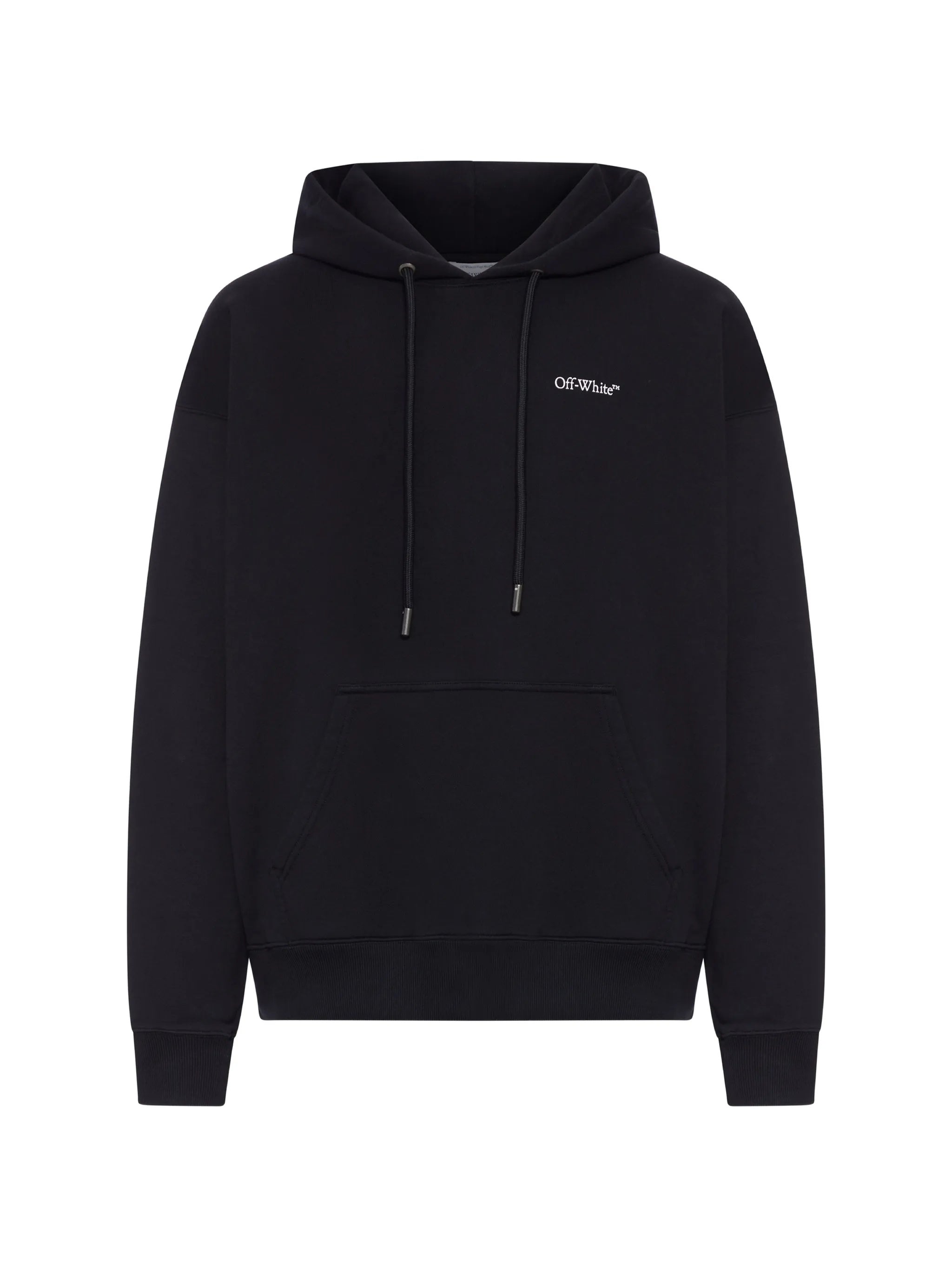 Black Half Arrows Graphic Cotton Hoodie