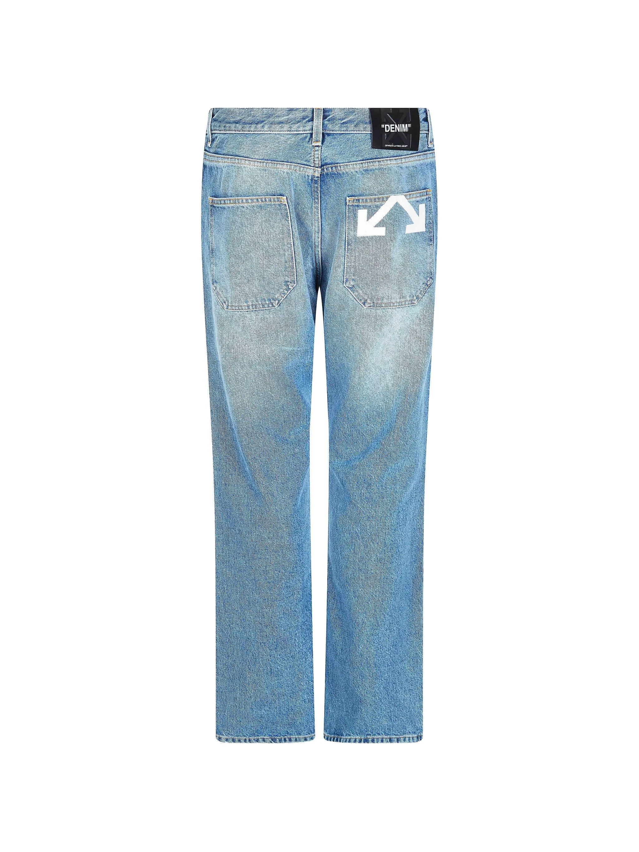 Light Blue Half Arrow Relaxed Denim Jeans