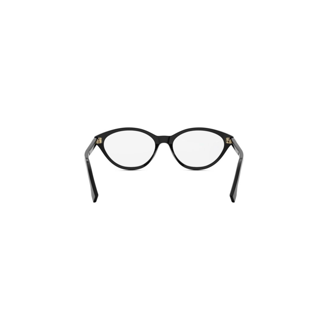 Fe50126i Rounded Black Plastic Eyeglasses