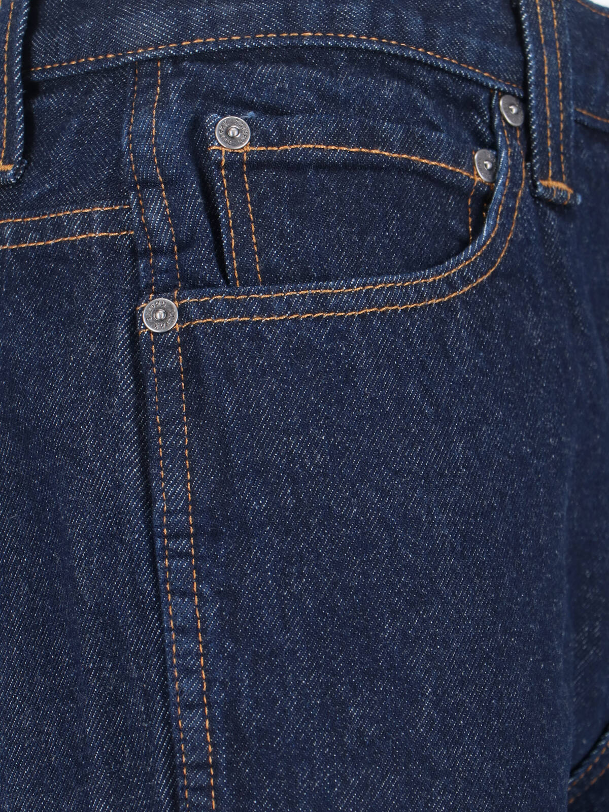 Dark Blue Farley Straight-Leg Denim Jeans