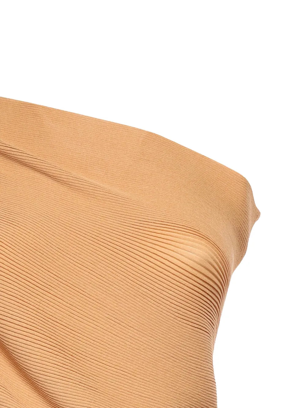 Asymmetrical One-Shoulder Ribbed Top with Draped Detail