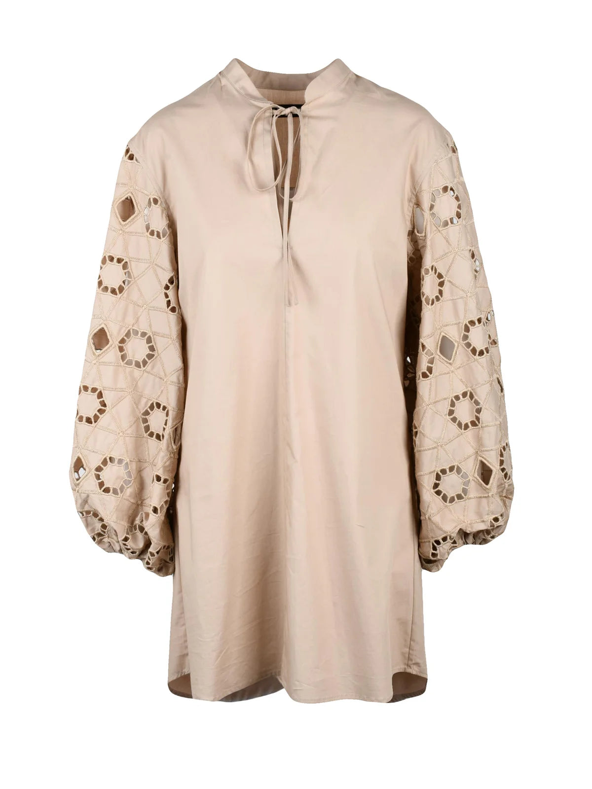 Cotton Tunic Dress - Beige