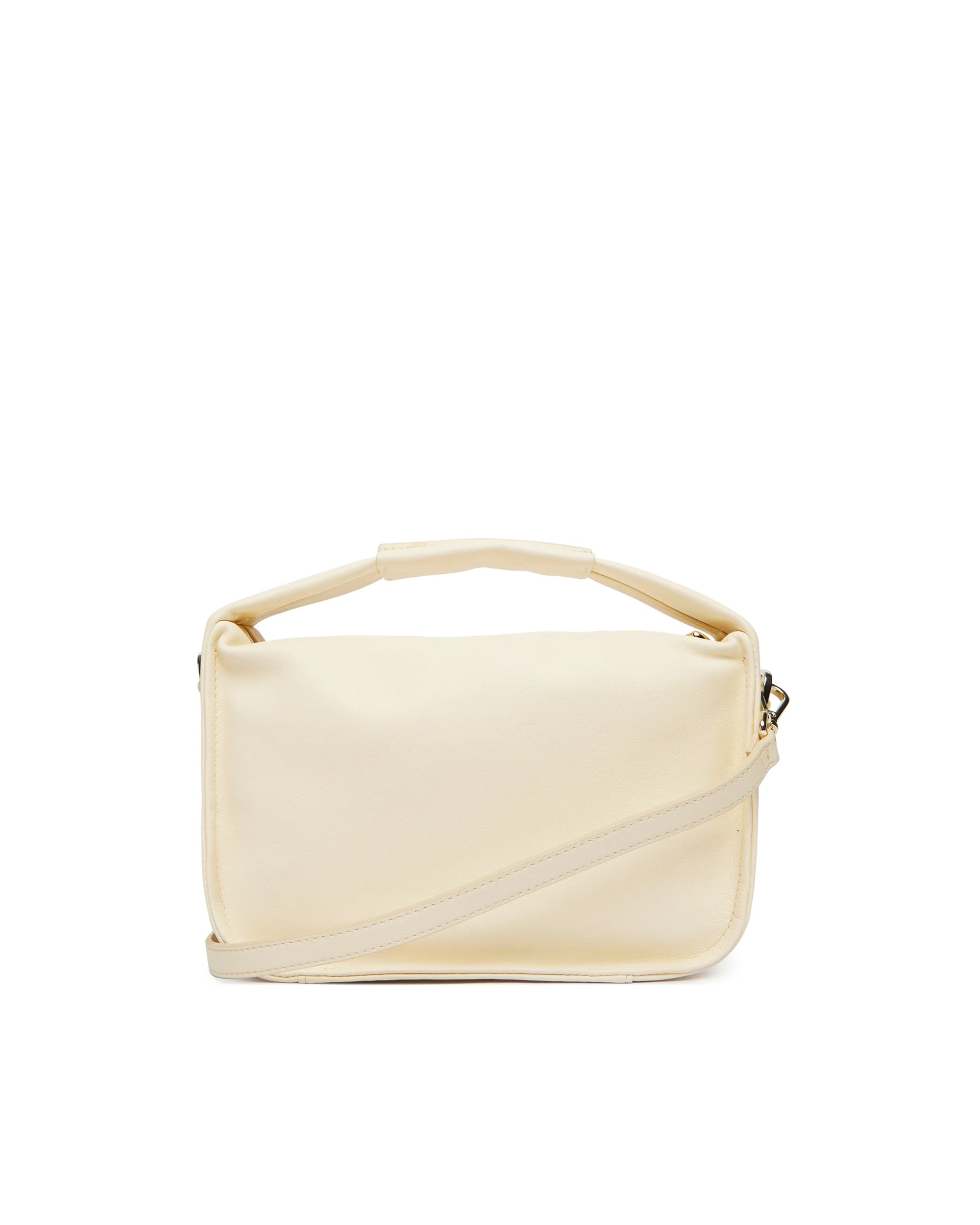 White Soft Wooly Top Handle Bag