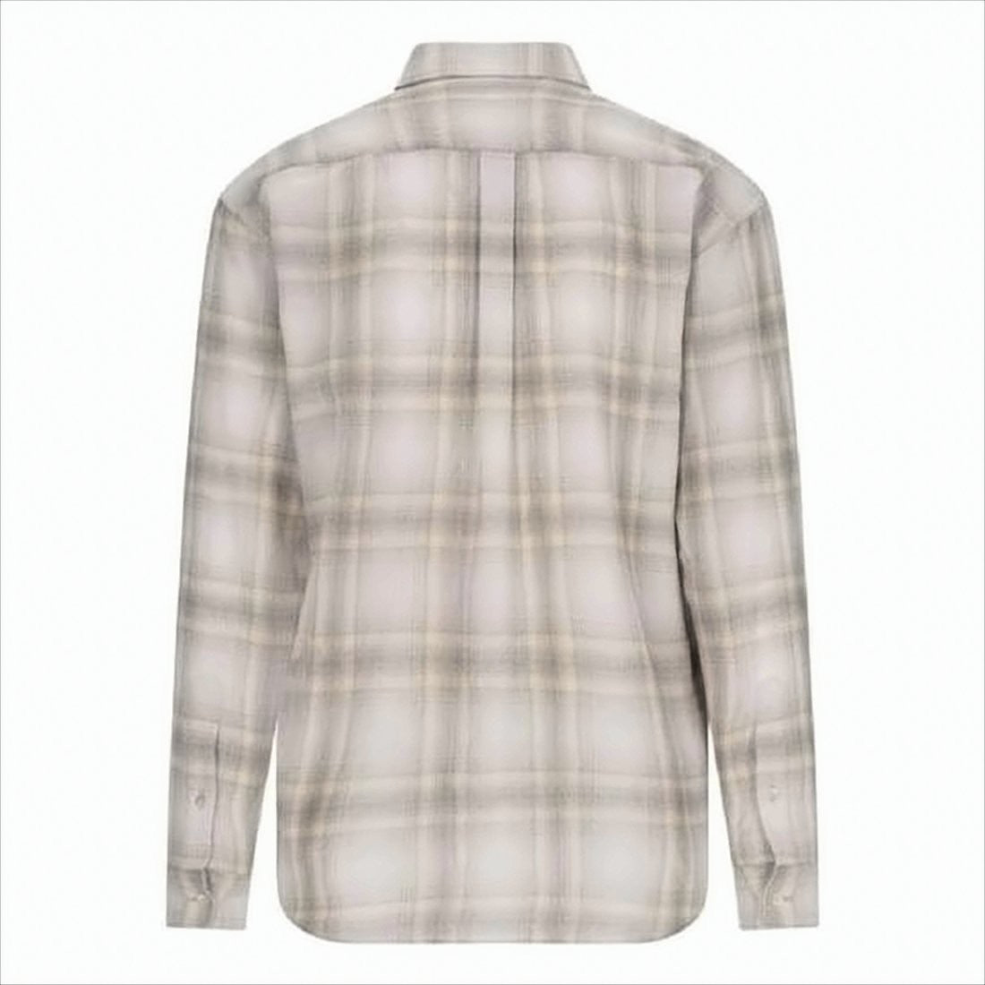 Plaid Wool Long-Sleeve Shirt