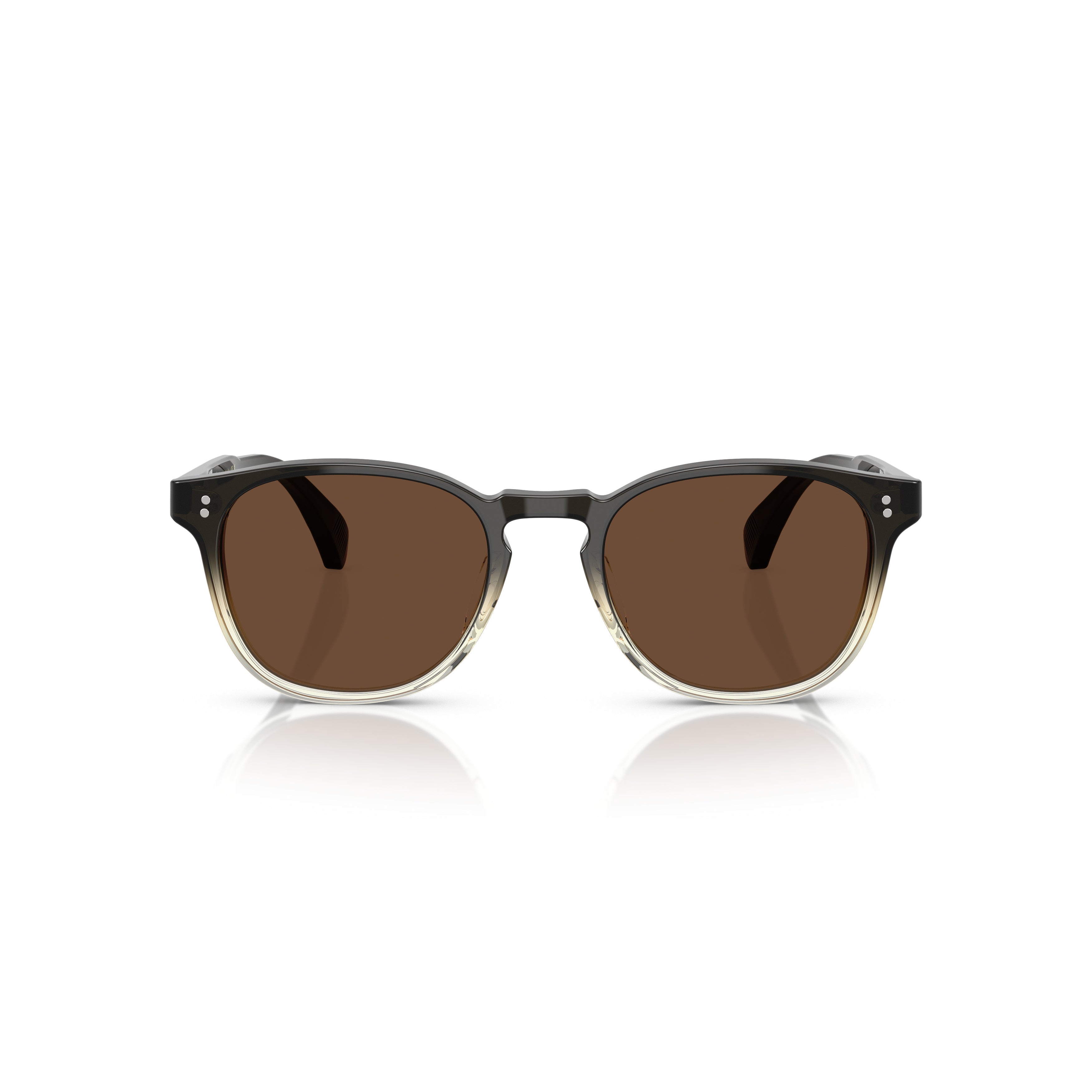 0ov5298su Classic Round Frame Sunglasses with Gradient Acetate Finish