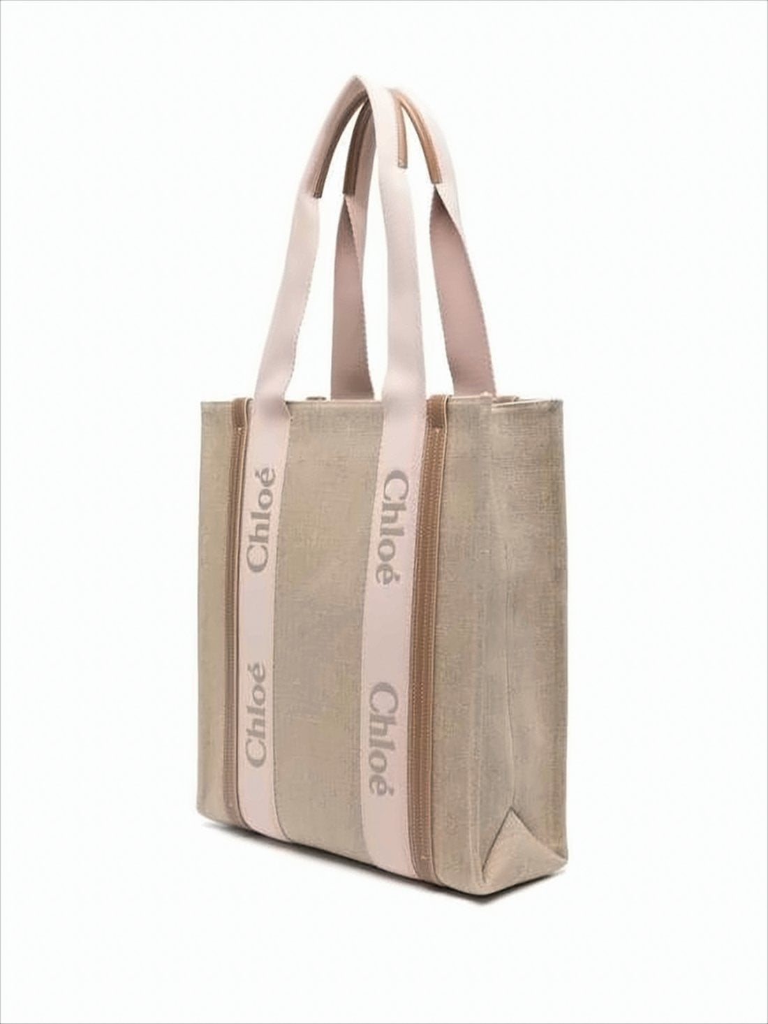 Structured Linen Shoulder Bag