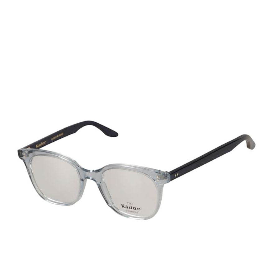 Cooper Small Transparent Rectangular Eyeglasses with Black Temples