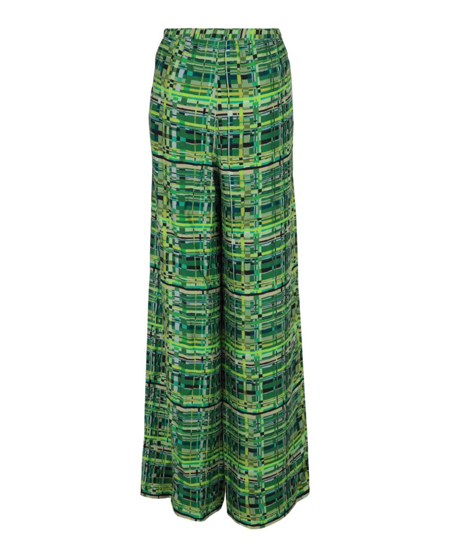 Geo Silk Wide-Leg Pants