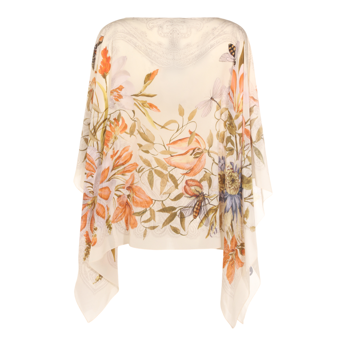 Asymmetrical Hem Floral Print Top