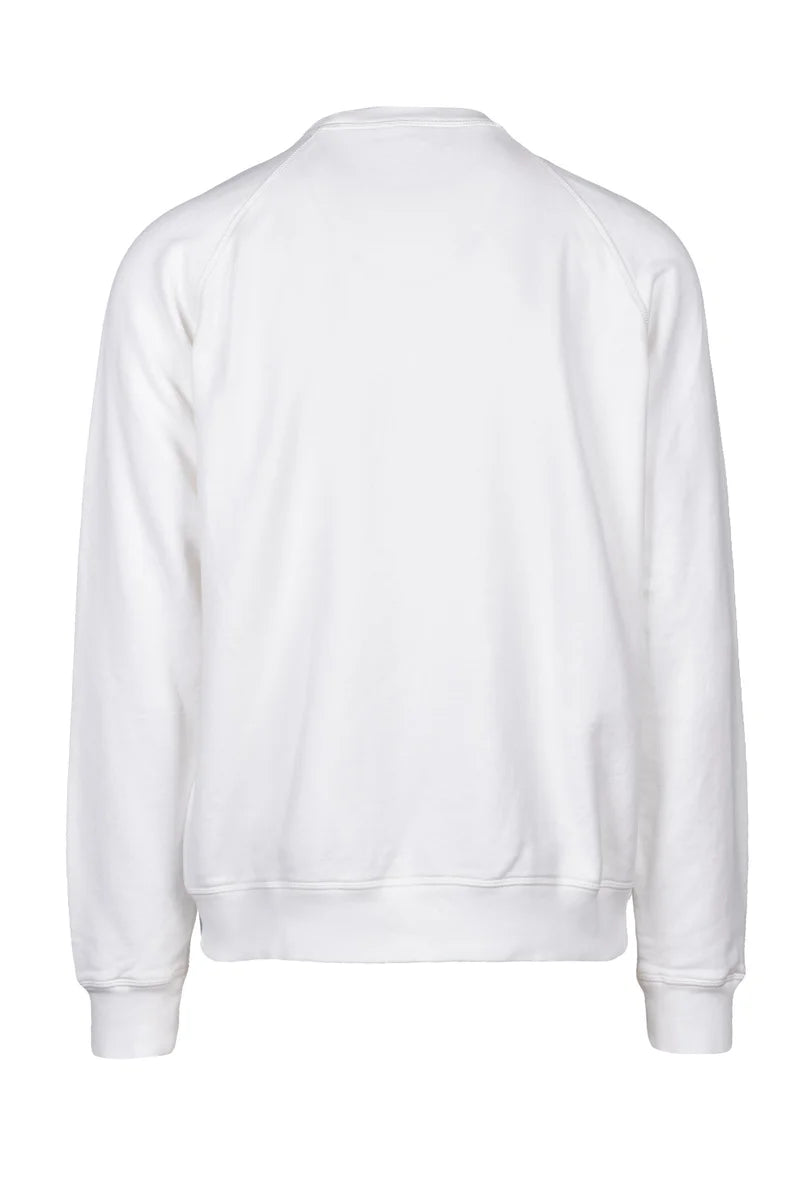 Cotton Crew Neck Sweatshirt - White