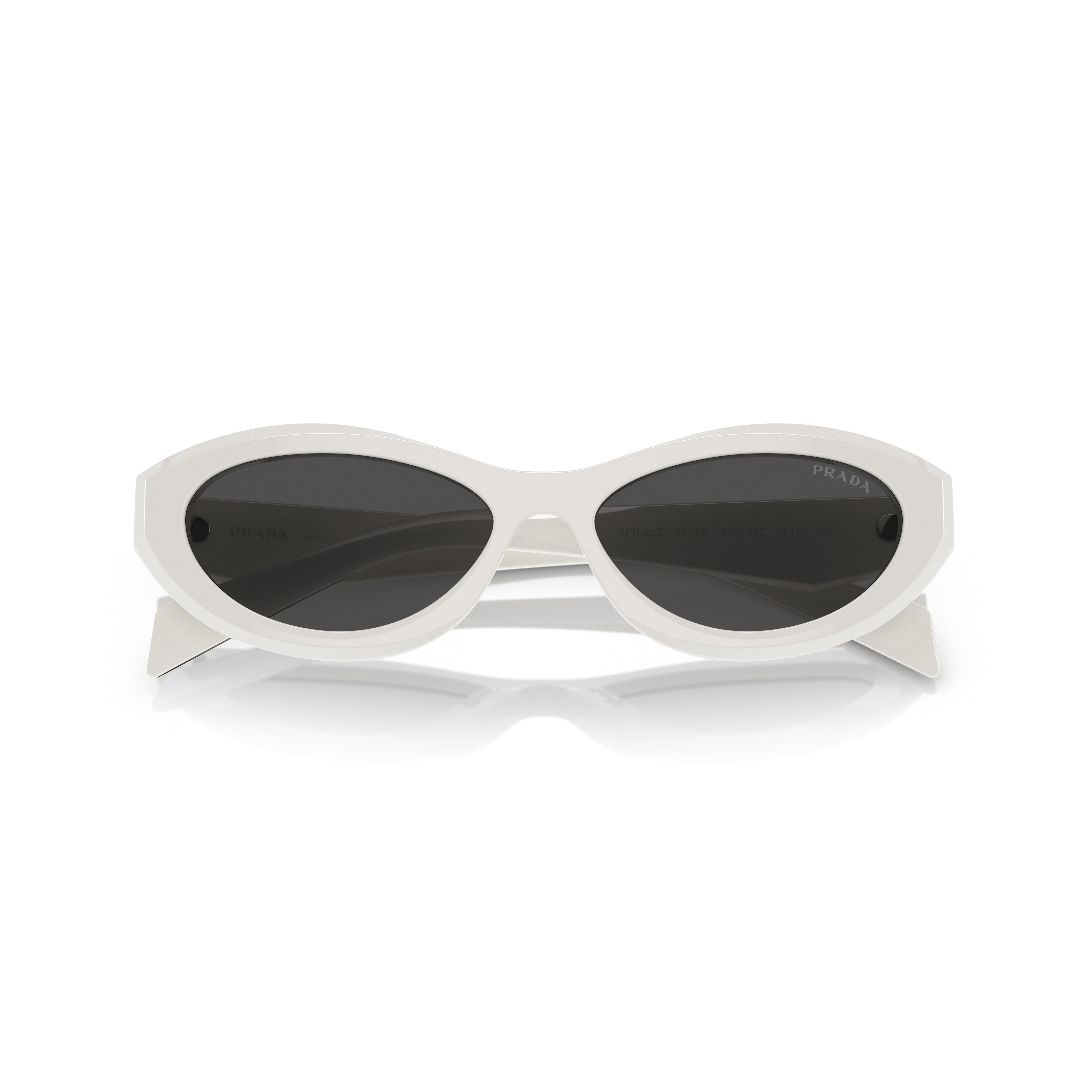 0pr 26zs Oval White Acetate Sunglasses