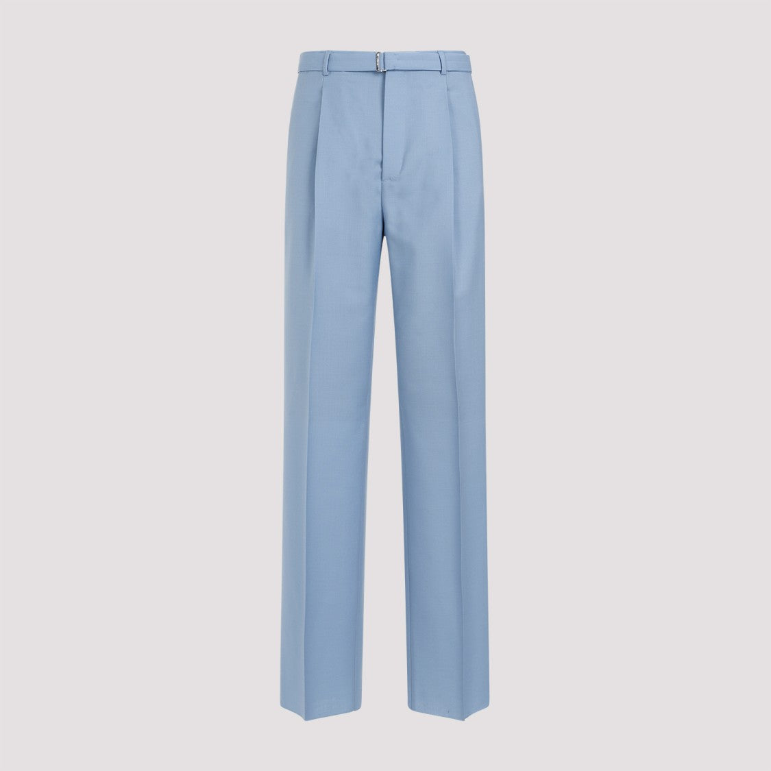 Blue Fog Virgin Wool Leg Trousers