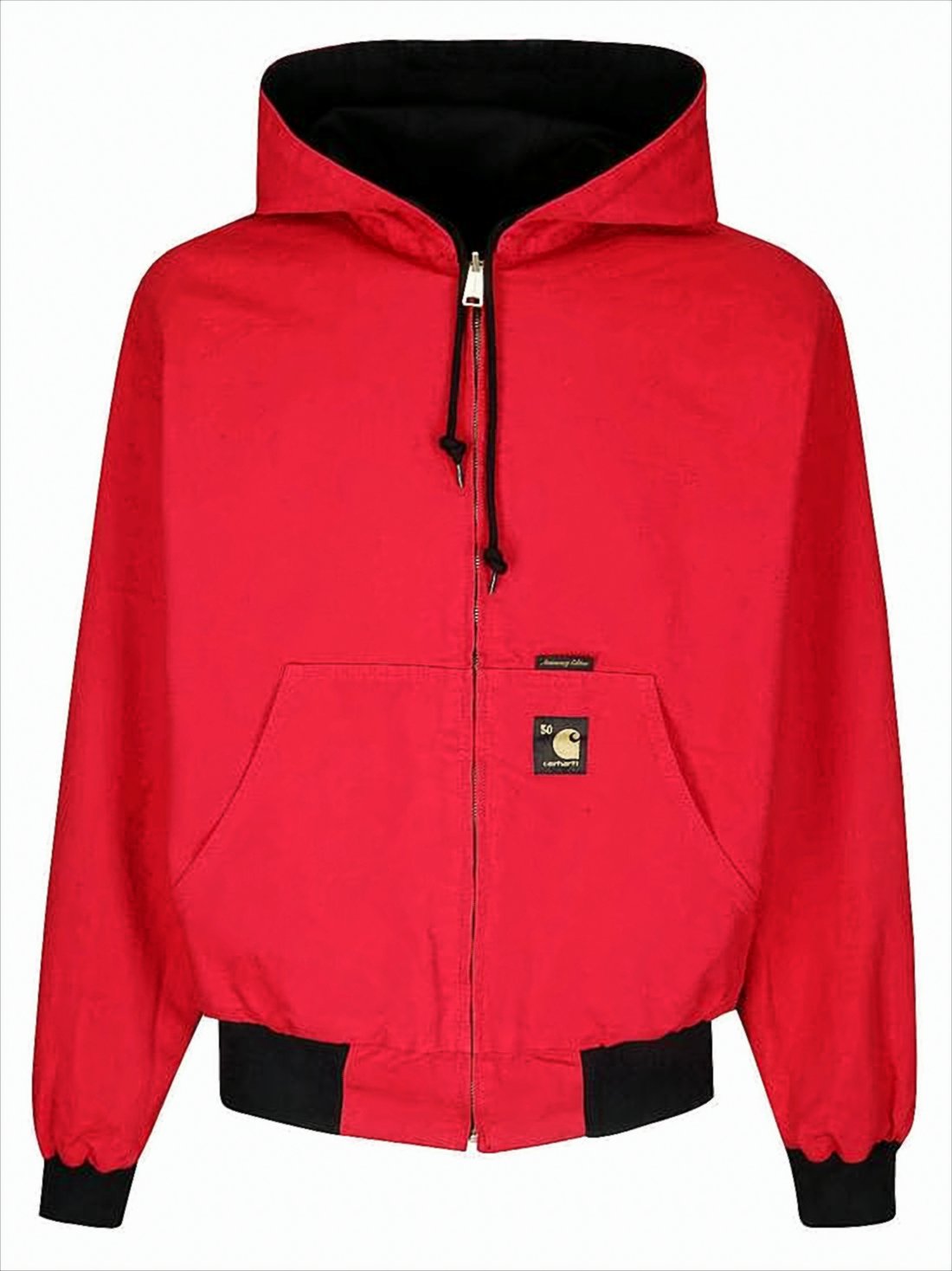Reversible Black and Red Canvas Jacket