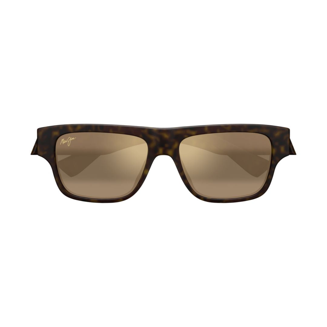 Kokua Rectangular Matte Black Sunglasses with Gradient Lenses