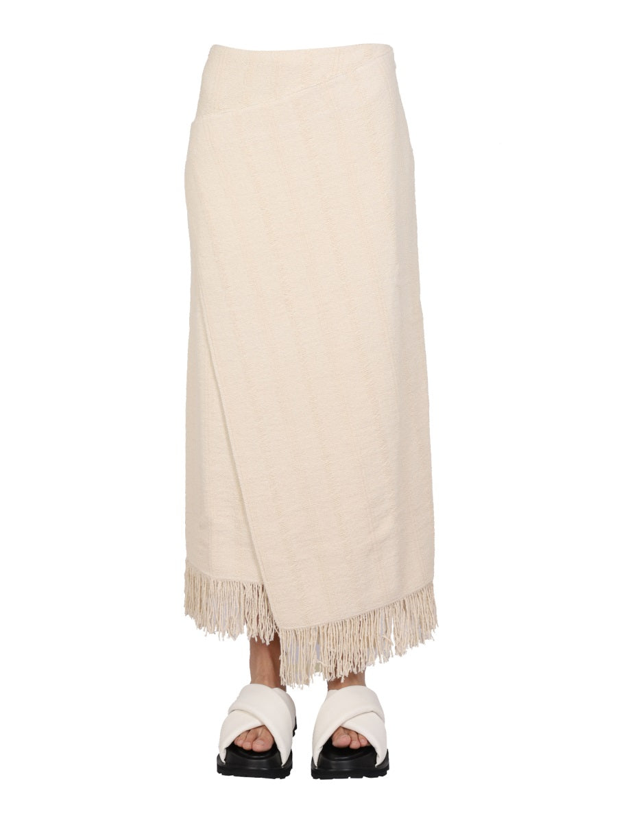 Cotton Linen Wrap Skirt