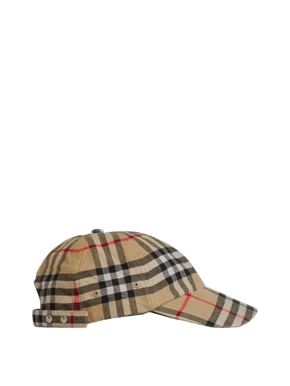 Beige Plaid Baseball Cap