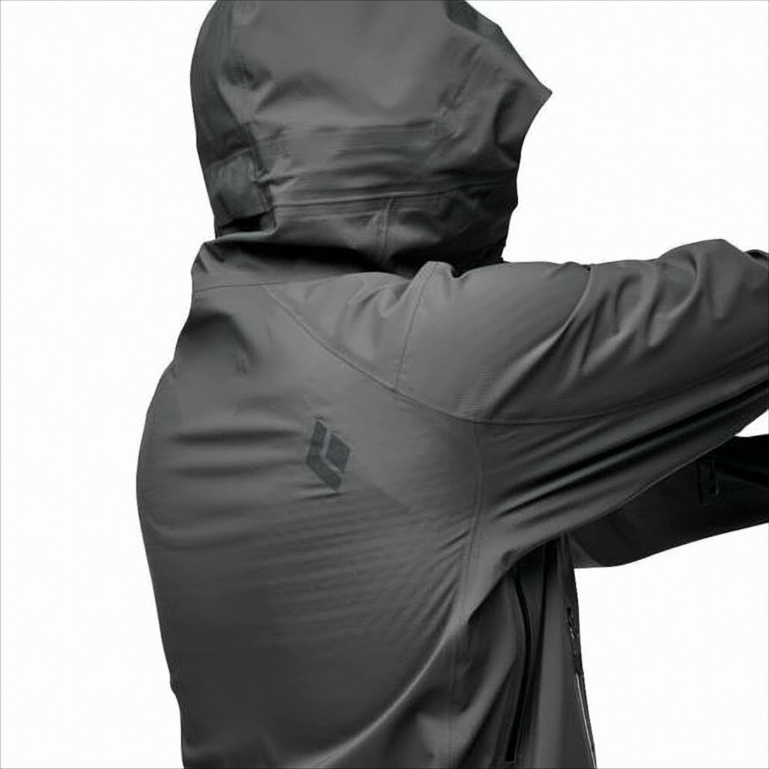 Matte Finish Black Diamond Jacket with Hood