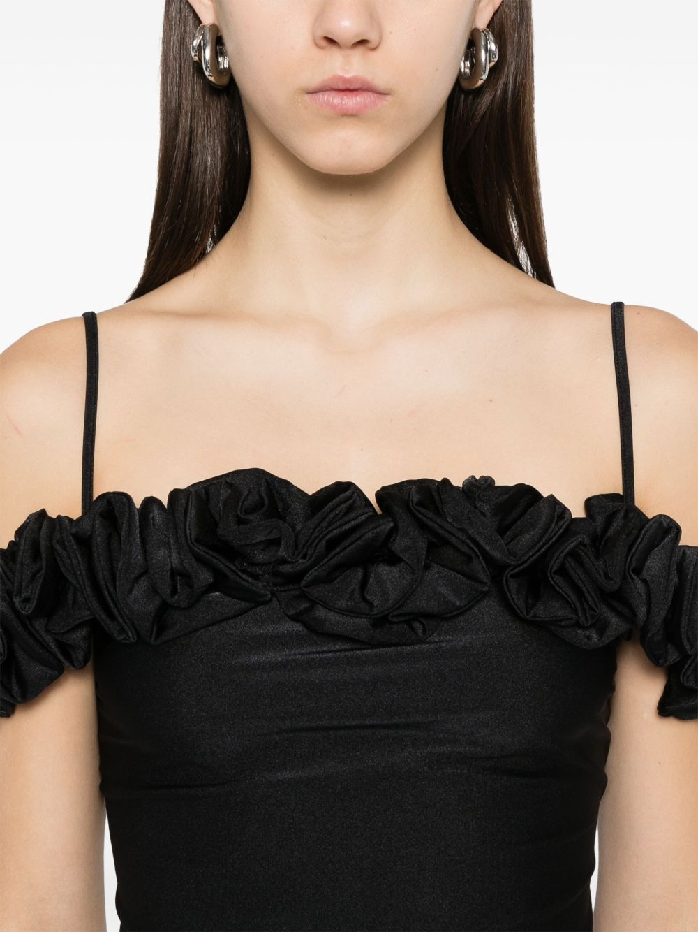 Off-Shoulder Top with Ruffled Neckline
