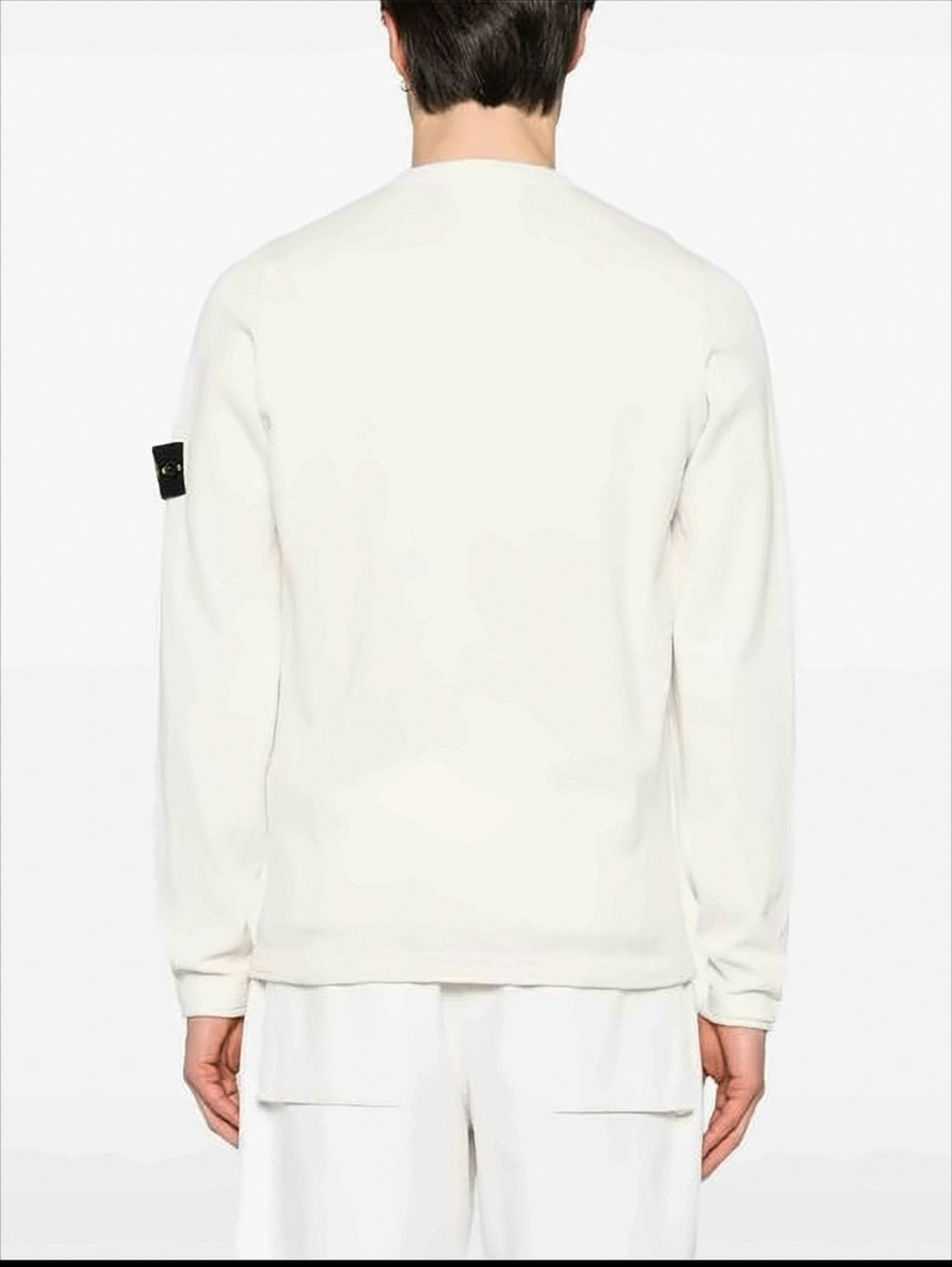 Long-Sleeved White Sweater