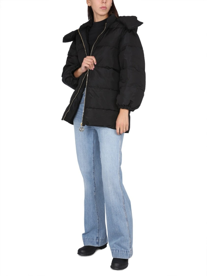 Quilted Black Padded Parka