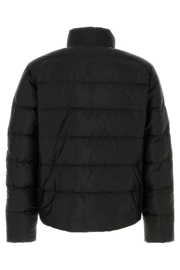 Quilted Down Coat With High Collar