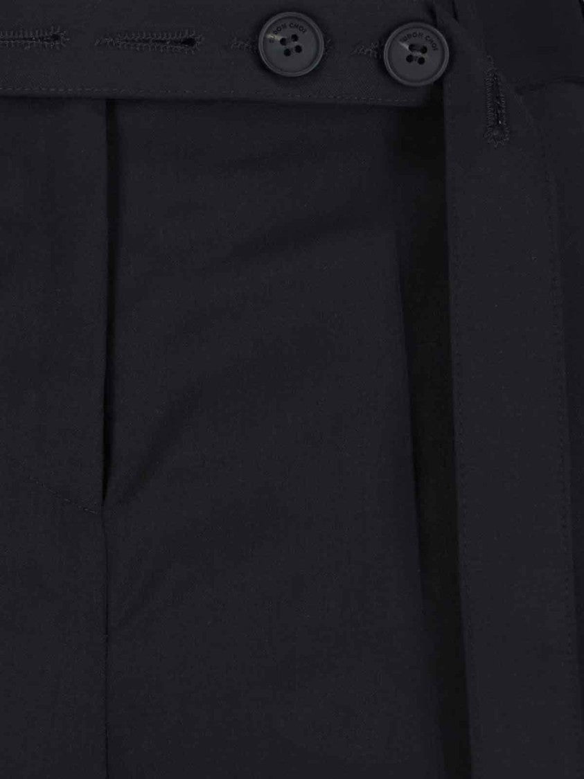 Tailored Black Trousers With Straight-Leg Cut