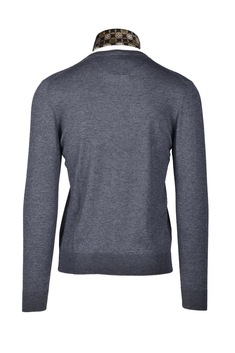 Silk/Cashmere Sweater - Grey
