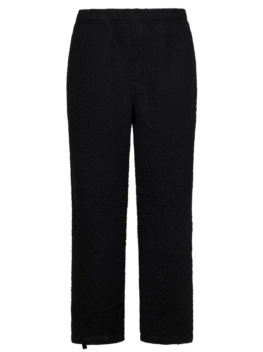 Black Wool Blend Trousers