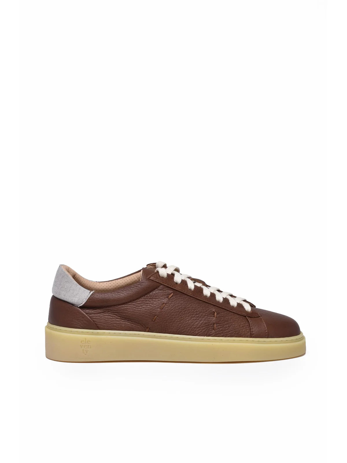 Brown Men Leather Sneakers