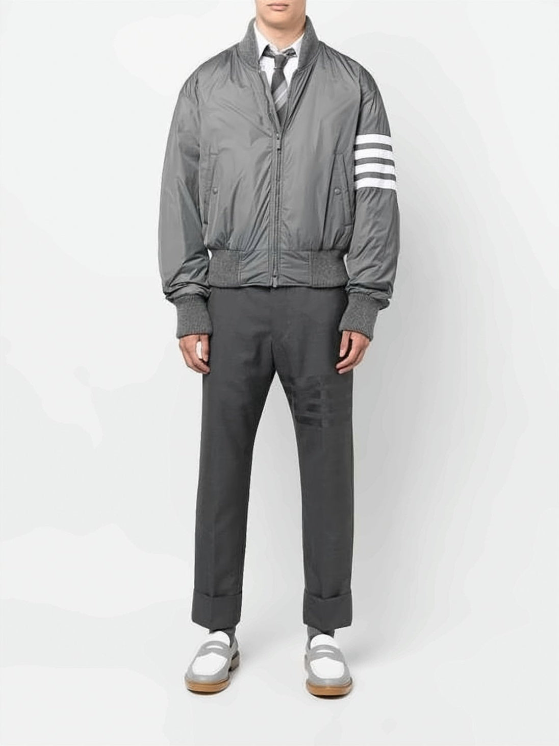Padded Jacket with Ribbed Details