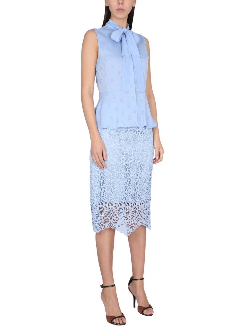 Elegant Lace Midi Skirt