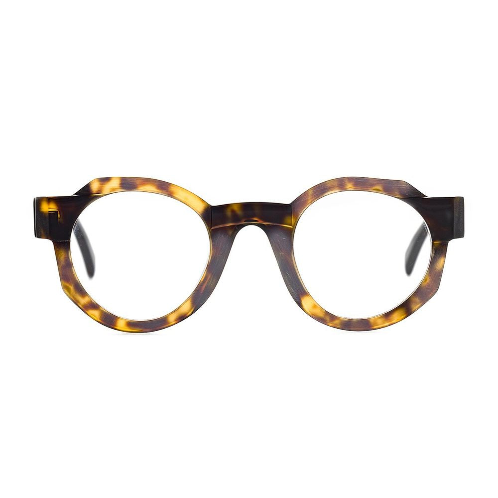T053 Bold Structured Round Frame Sunglasses
