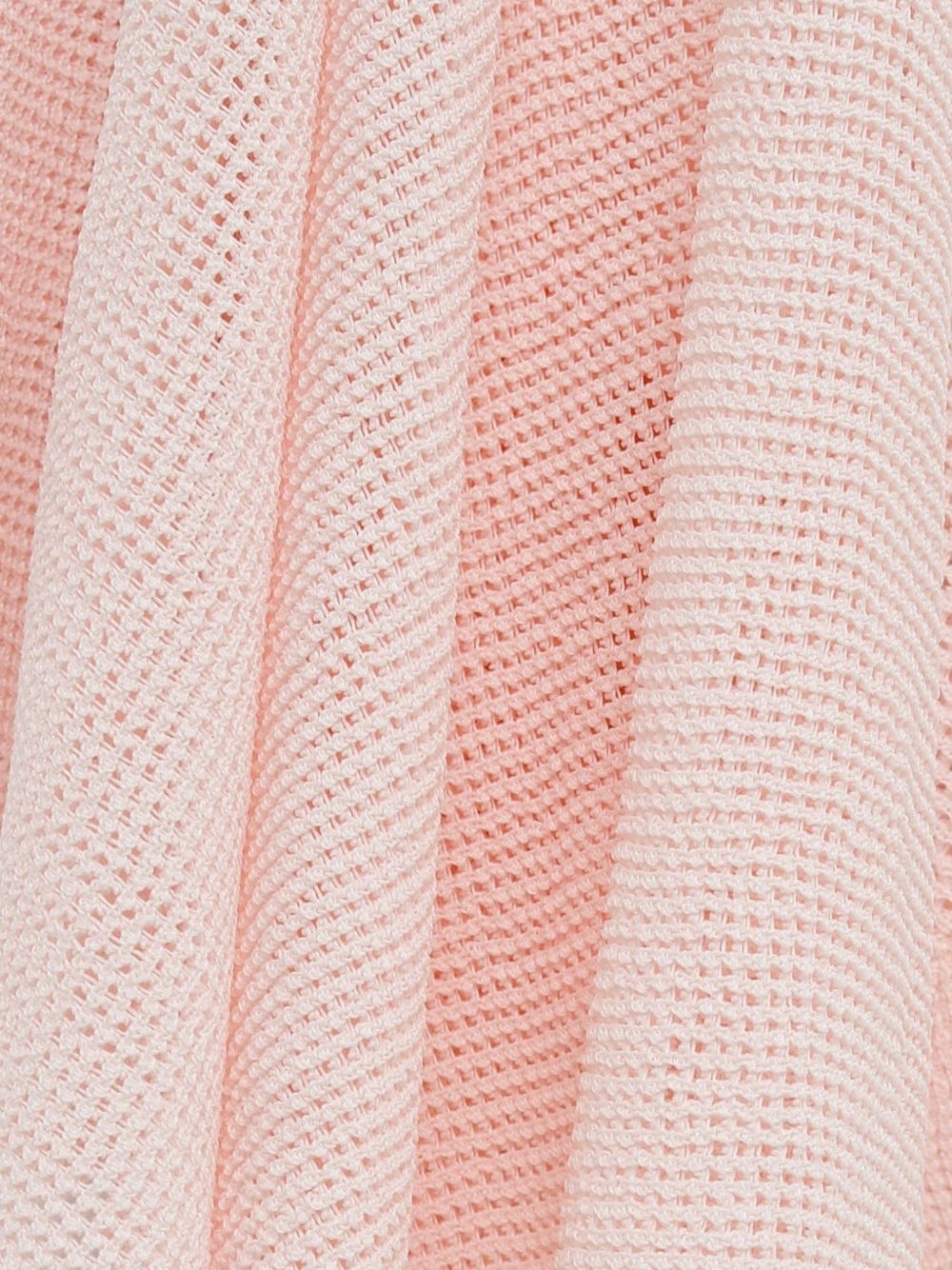 Pink Textured Knit Asymmetrical Mini Skirt