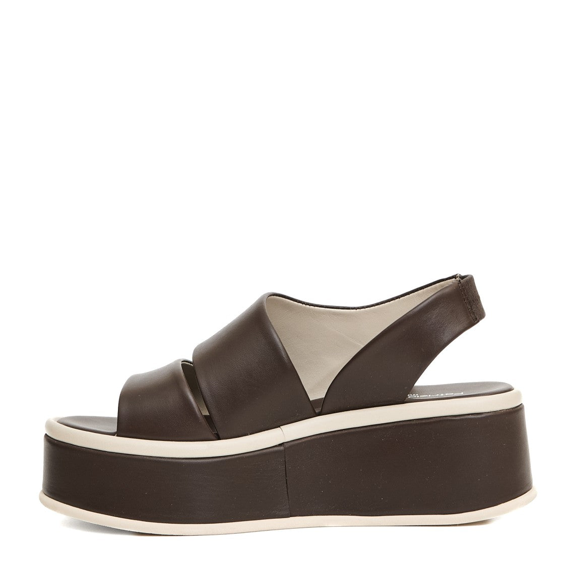 5Cm Wedge Sandal In Chocolate Leather