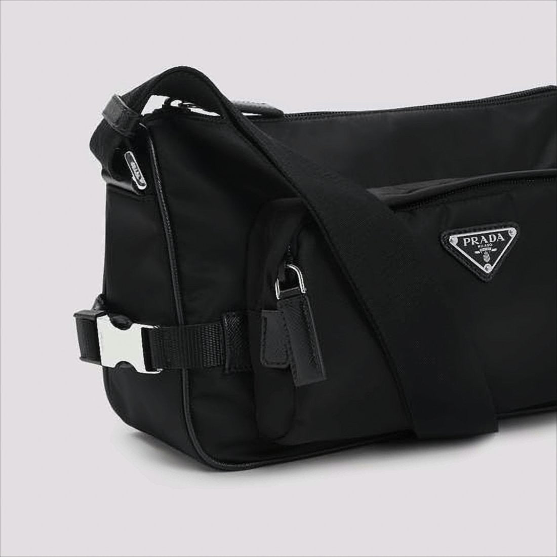 Rectangular Shoulder Bag with Triangular Logo