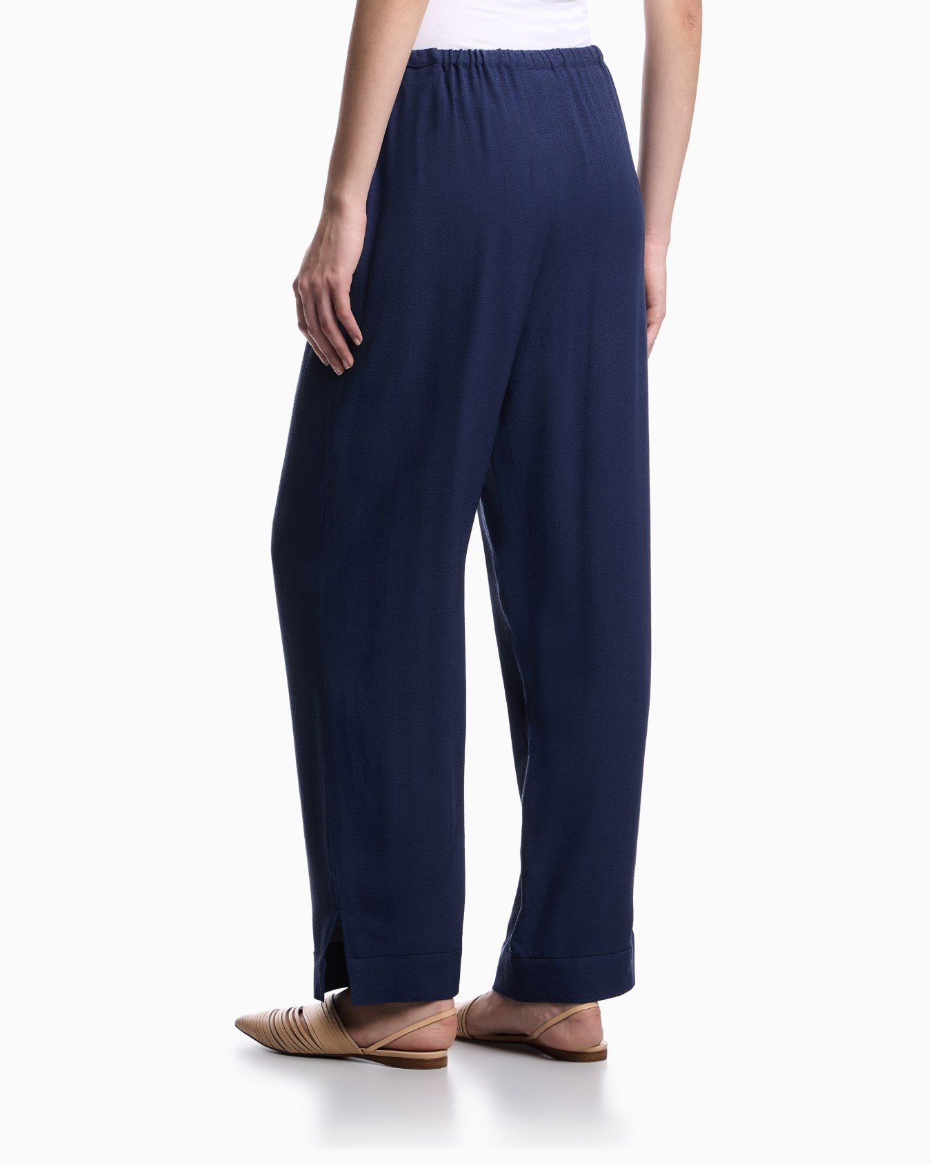 Micro Leopard Jacquard Elastic Waist Trousers