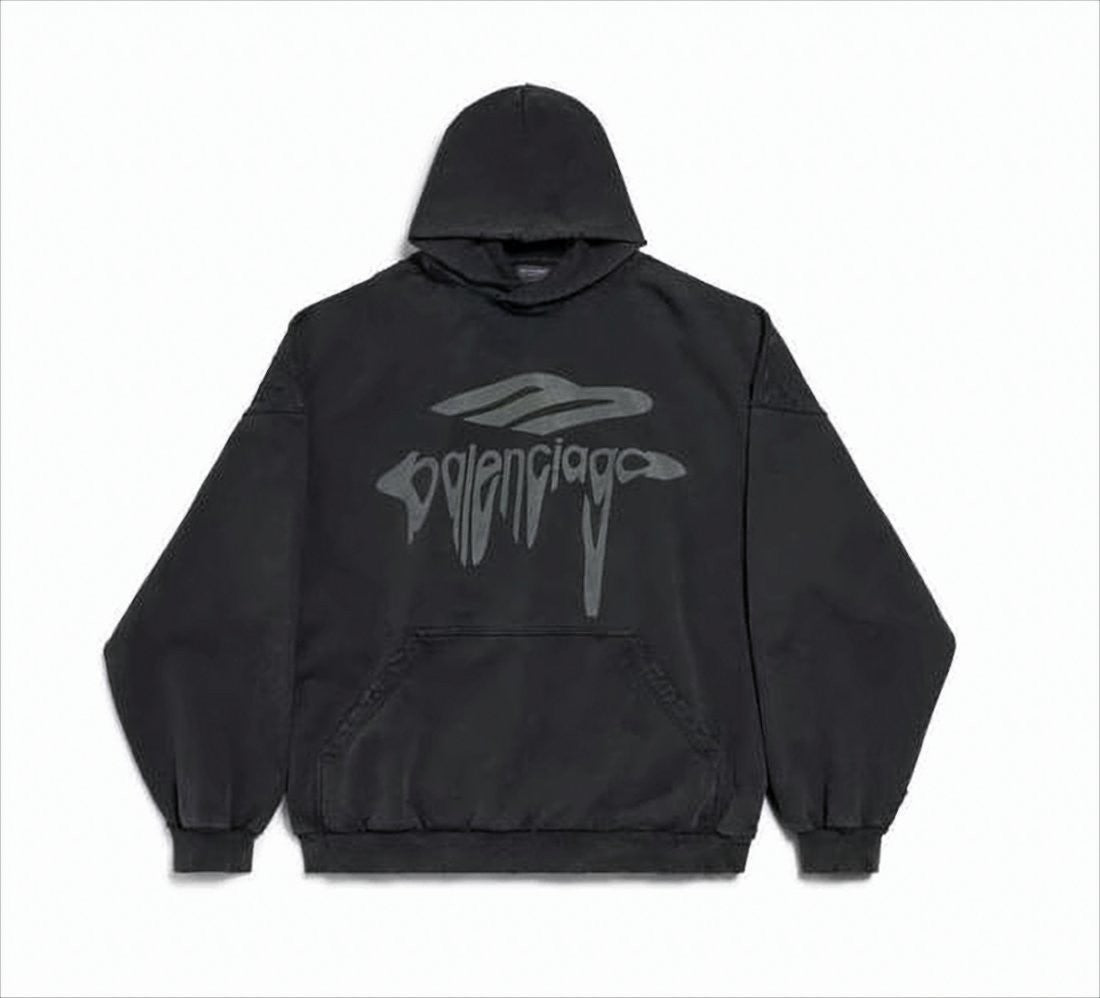 Black Hoodie with Graphic Logo