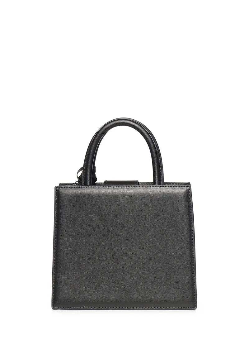 Rectangular Black Handbag with Structured Silhouette
