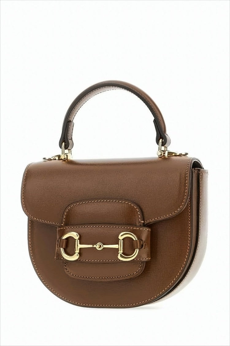 Structured Leather Tote Bag