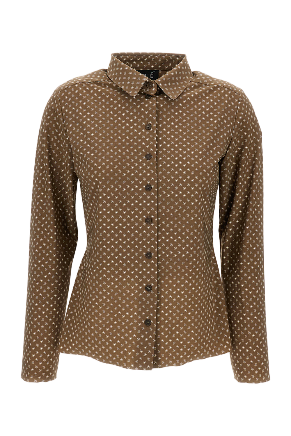 Structured Brown Button-Down Shirt With Timeless Appeal