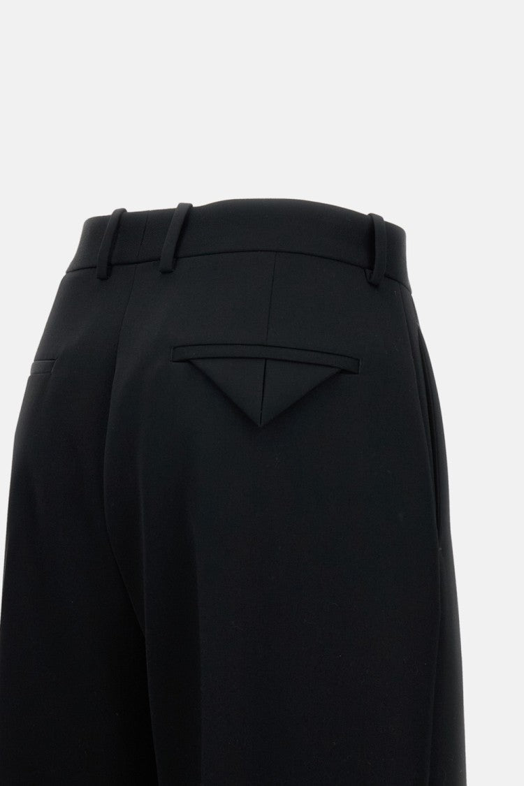 High-Waisted Trousers With Wide Leg And Sharp Creases