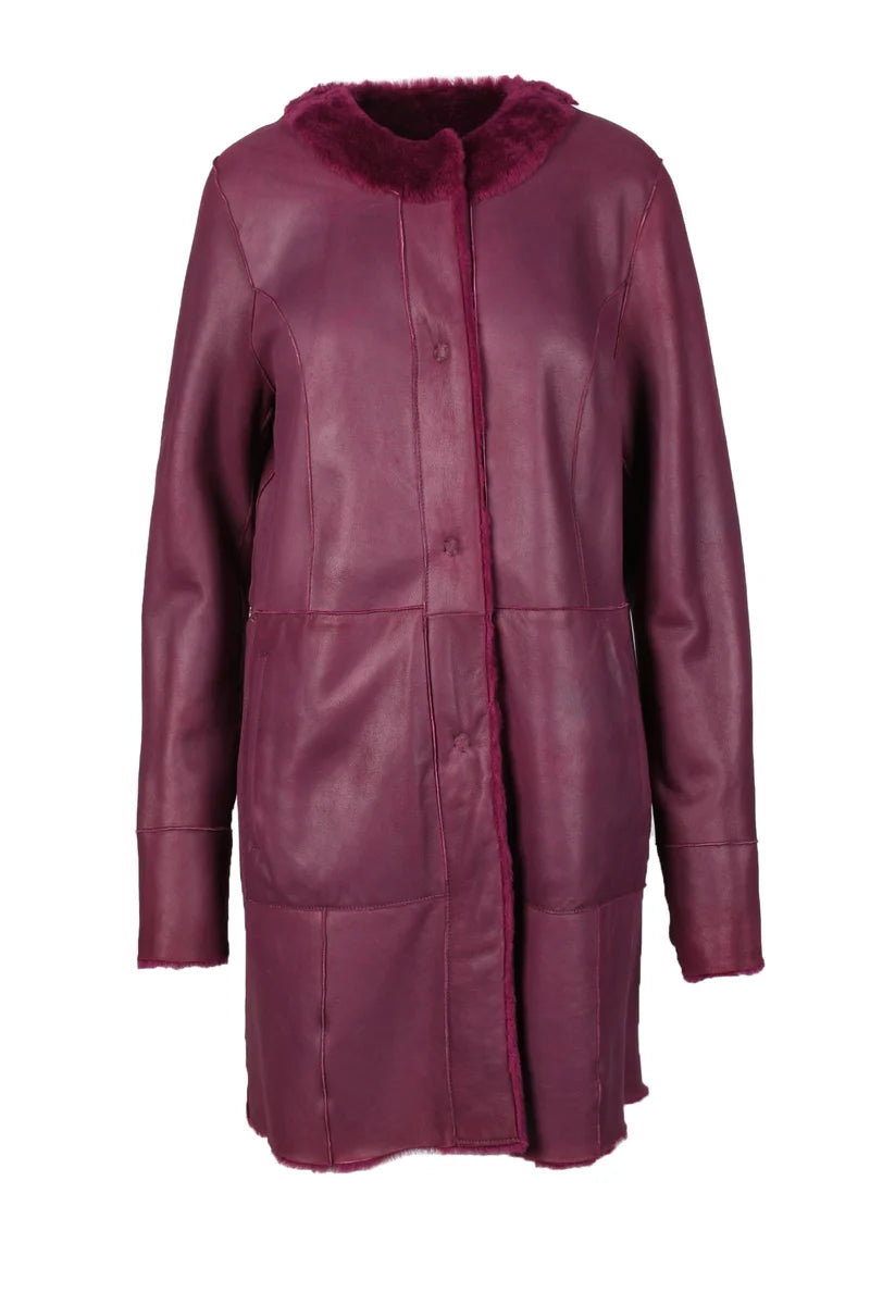 Drome Leather Coat - Red