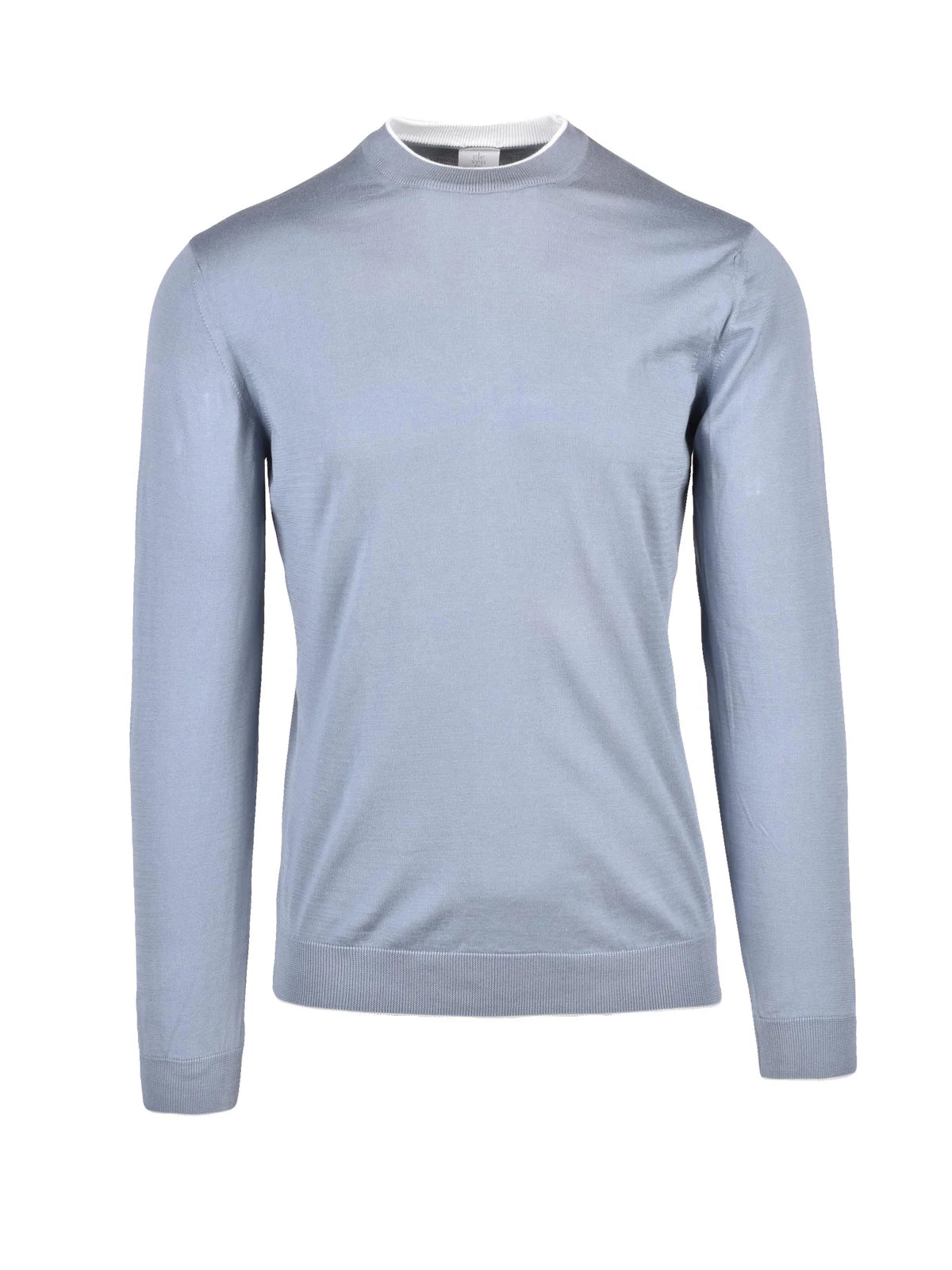 Blue Men Cotton Crew Neck Sweater