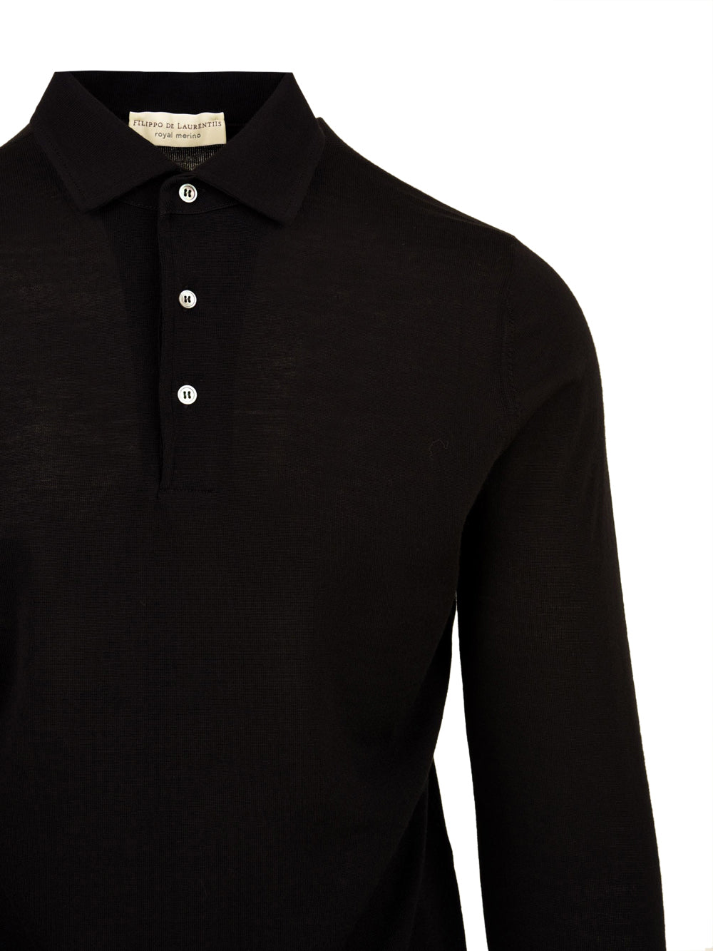 Long-Sleeve Polo Shirt In Wool