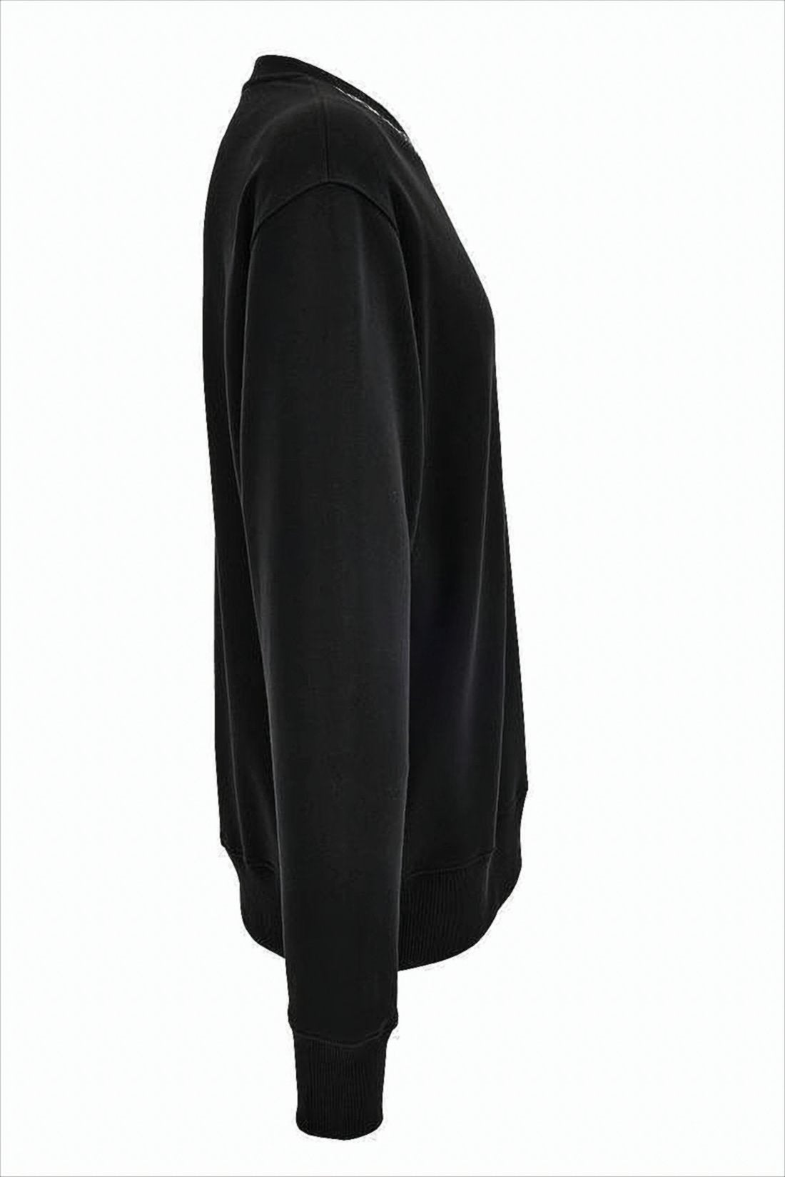 Black Minimalist Hooded Sweatshirt with Subtle Branding
