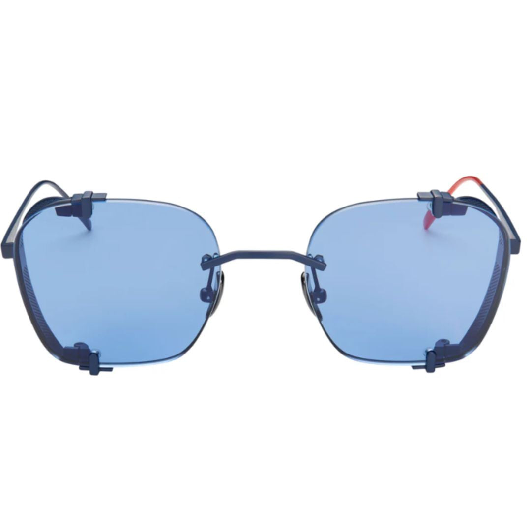 Bei Be-4 Geometric Frame Sunglasses with Blue-Tinted Lenses