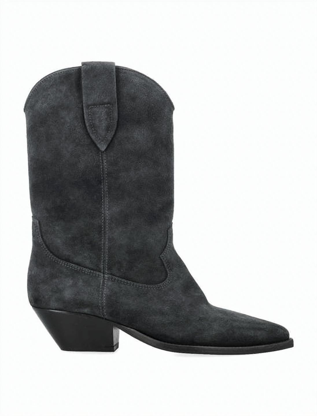 Mid-Calf Suede Leather Cowboy Boots