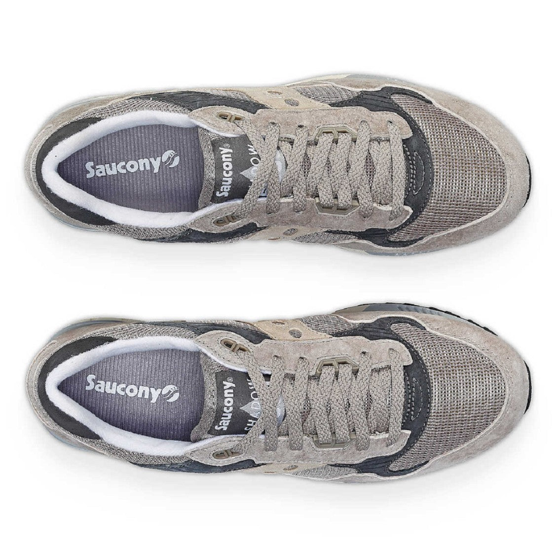 Beige Suede And Mesh Sneakers With Cushioned Sole