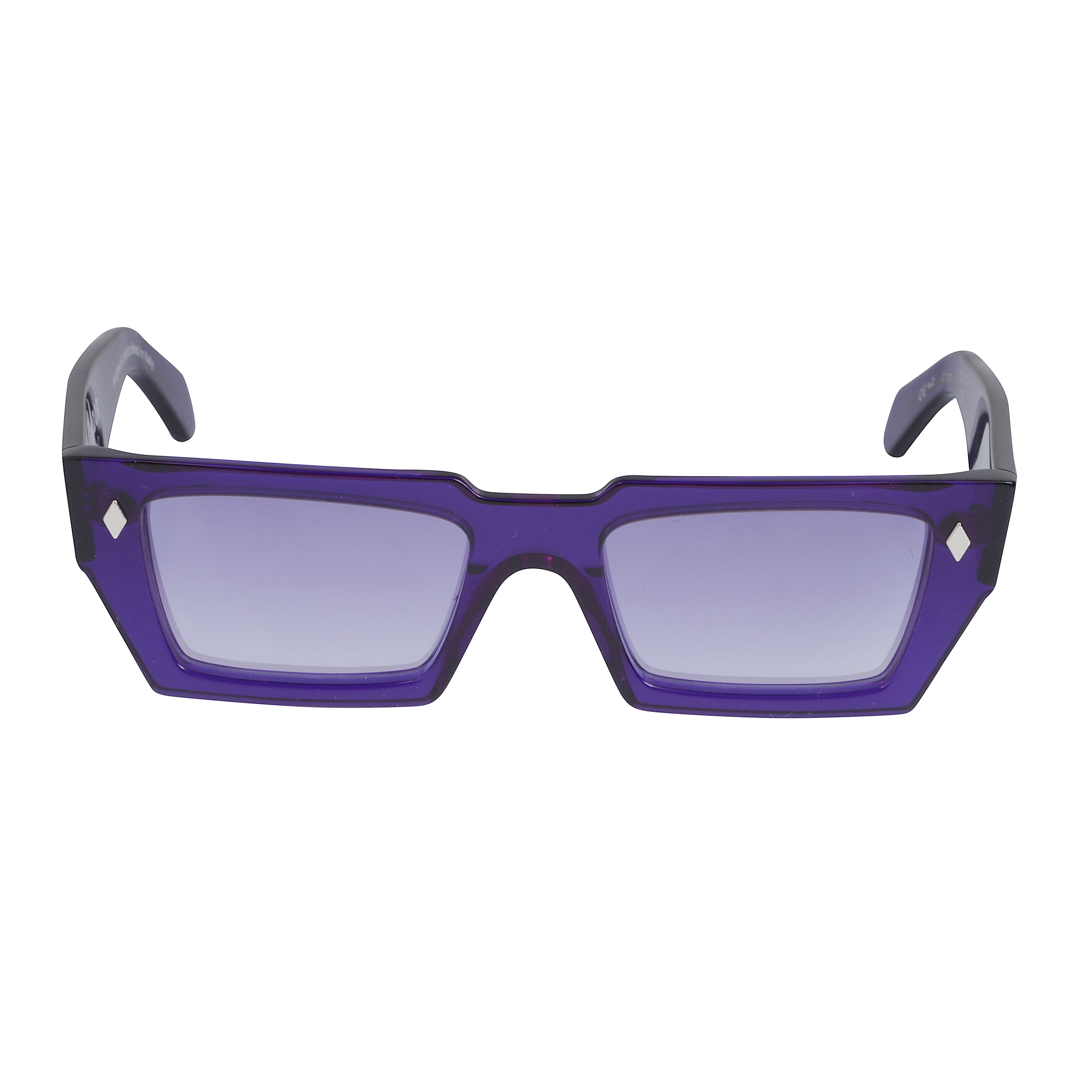Disko Translucent Deep Purple Rectangular Frame Sunglasses